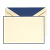 Crane & Co. Regent Blue Hand Bordered Ecruwhite Correspondence Cards (CC3131)