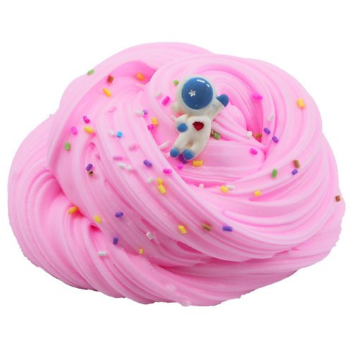 Premade Pink Butter Slime, with Space Astronaut Accessory, Party Favors for Kids, Sensory and Tactile Stimulation, Stress Relief, for Girls & Boys(Pink)
