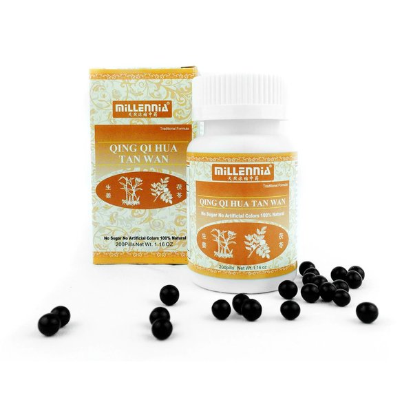 MILLENNIA Herbal Supplement Pills - Qing Qi Hua Tan Wan - 1 Bottle (200 Pills)