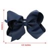 MEEDEE Navy Headband with Bow Fashion Solid Grosgrain Ribbon Hair Bows Big Bow Headbands for Girls Toddler Teens Kids Holiday Dress Decoration Makeup Cosplay Party Headwear Handmade