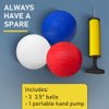 Spike Game Replacement Balls National Color 3-Pack with Pump Compatible with Spike Standard Game Set and Other Round Net Game | Lawn Beach Volleyball | Strong Bounce Ball ( 3-Pack 3.5inch with Pump)