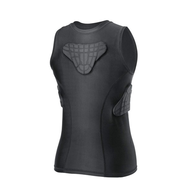 TUOY Youth Padded Shirt Chest Rib Protector Heart Guard Sternum Protective Compression Shirt for Baseball Football Basketball Lacrosse