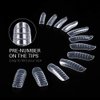 MODELONES Poly Extension Gel Dual Nail Form 120pcs Coffin Nails Clear Ballerina Nail Tips Full Cover