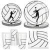 durony 96 Pieces Volleyball Party Supplies Tableware Set Disposable Plates Cups Napkins Volleyball Party Decorations for Sports Birthday Party Serves 24 Guests