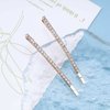 Yheakne Crystal Bar Hair Clip Pin Retro Crystal Hair Barrette French Crystal Rhinestone Hair Accessories for Women and Girls 2Pcs (Gold crystal)