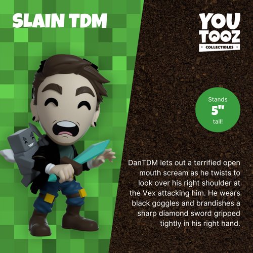 Youtooz Slain TDM 4.7" Inch Vinyl Figure, Slain DanTDM Collectible Figure by Youtooz Creator Collection