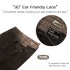 HOTBANANA Wire Hair Extensions, 14 inch 75g Dark Brown Fish Line Hair Extensions Real Human Hair Straight Invisible Wire Hair Extensions Remy Hair Extensions