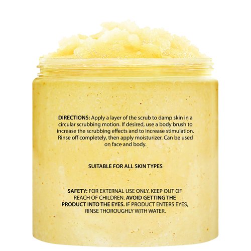 Brooklyn Botany Dead Sea Salt and Sweet Orange Body Scrub - Moisturizing and Exfoliating Body, Face, Hand, Foot Scrub - Fights Stretch Marks, Fine Lines, Wrinkles - Great Gifts for Women & Men - 10 oz