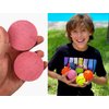 JA-RU Hi-Bounce Pinky Ball (3 Bouncy Balls) Bouncing Balls for Kids. Stress Ball, Massage Therapy. Sports Indoor & Outdoor Playground Toy, Bulk Party Favor, Stocking Stuffers 976-3p