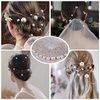 18Pcs Wedding Pearl Hair Pins Bridal Hair Pins Pearl Hair Accessories,Pearl Bobby Pins for Hair Pearl Rhinestone Hair Pins for Styling Single Pearl Hair Pins U Shaped for Brides Women Girls Gold,White