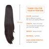 HSPCYGG Dark Brown Ponytail Synthetic Claw Clip Pony tail Hair Extensions 18" Straight 4.2 Oz Fake Hairpieces Women Yaki Fluffy¬ Tangled