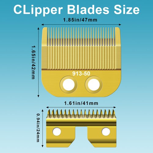 913-50 Adjustable Medium Blade Replacement Trimmer Blade Compatible with oster Finisher Trimmer Model 59 and T-Finisher Trimmer Blades，Golden