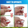 SILANON Fishing Bobbers Set Hard ABS Fishing Floats Bulk Snap on Round Bobbers for Fishing Push Button Fishing Bobbers Floats Assortment Red and White Buoy Floats 0.5-2.5inch