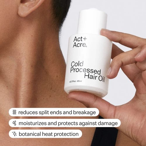 ACT+ ACRE Cold Processed 5% Argan Repair Hair Oil - Moisturizing Argan Oil and Meadowfoam Seed Oil - 100% Plant Based Ingredients - Protects and Prevents Damage and Frizz