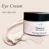 Vitamin C Eye Cream with Green Tea & Caffeine to Reduce Puffiness & Discoloration - Brighten & Hydrate - Banish Dark Circles & Reveal Youthful Eyes - 1 oz Glass Jar