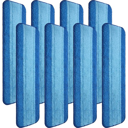 8 Pieces Microfiber Cleaning Pads Compatible with Bona Mop Reusable 18 Inch Mop Replacement Pads Washable Microfiber Mop Pads Refills Replacement Mop Heads for Floor Cleaning