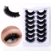 SQYlashes Fluffy Full False Eyelashes Wispy 3D Faux Mink Lashes Thick Fake Lashes Strip - 7 Pairs, Z13