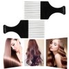 lyfLux 4 Packs Afro Comb Metal Pick, Hairdressing Detangle Wig Braid Hair Styling Tool- Black