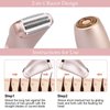 Electric Razor for Women - RenFox 2 in 1 Shaver for Women Bikini Legs Armpit Face Wet & Dry Painless Rechargeable Bikini Trimmer 2 Changeable Trimmer Heads (Rose Gold)