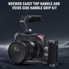 NEEWER Top Handle and Side Handle Grip Kit, 3/8" Screw with ARRI Locating Pins, 1/4" Screws, Cold Shoes, Ergonomic Silicone Handgrip, Compatible with SmallRig Camera Cage Video Rig, CA007+VS105