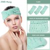 JINS-Hung Facial Spa Headband for Makeup and Washing Face Microfiber Elastic Head Wrap Comfort to Skincare Shower Mask Thick Hair Band for Women & Girls 3-PACK