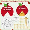 Dispowreath 24 Sets Color Your Own Back to School Craft Wheel, First Day of School All About Me Apple Craft Activity Kit for School Home Classroom Supplies