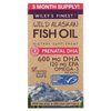 Wiley's Finest Wild Alaskan Fish Oil Prenatal DHA - 600mg DHA Omega-3s - 180 Softgels (90 Prenatal Vitamin Servings)