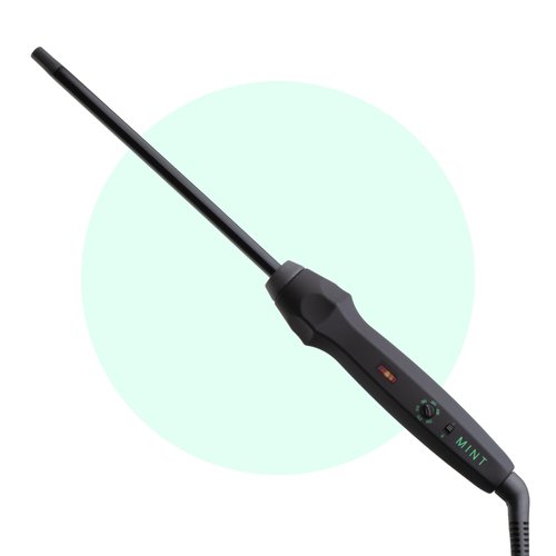 MINT Professional Curling Wand 3/8 Inch for Long Hair | Extra Long Curl Wand 2-Heater Ionic Ceramic Tourmaline Barrel | Best Curling Iron for Thick Hair | Adjustable 230-430°F | Worldwide Dual Voltage