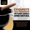 Stinky Cigar Ashtray, Tall and Deep Windproof Cigar Ashtray, 4 Stirrups, Jet Black