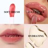 KYDA Hydrating Lip Glow Oil, Moisturizing Lip Oil, Glossy Transparent Plumping Lip Gloss, Tinted Lip Oil for Lip Care and Dry Lips-Pink