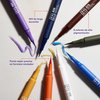 3INA The Color Pen Eyeliner 575 - Ultra Fine Tip 14H Brown Longwear Liquid Liner - Vibrant Colors, Matte, Smudgeproof, Flake Proof Eye Makeup - Cruelty Free, Paraben Free, Vegan Cosmetics - Brown