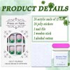 St. Patrick's Day Press on Nails Short Square French Fake Nails Green Gradient Full Cover White Clover False Nails with Designs Glossy Glue on Nails Acrylic Artificial Nails for Women Girls 24Pcs