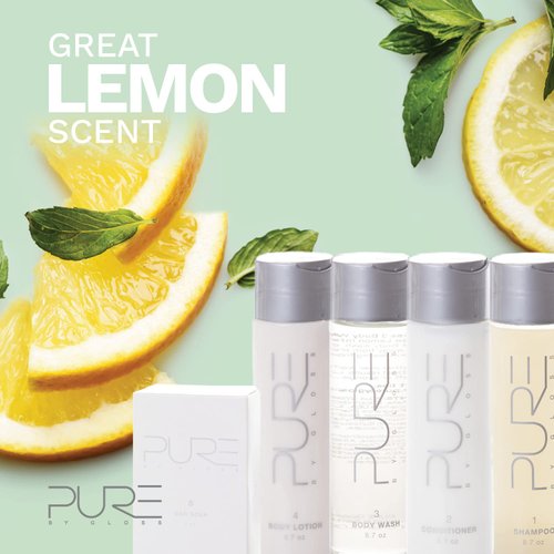 Pure By Gloss Body Wash – Fresh Lemon Scent – for All Skin Types – Cruelty Free and Paraben Free – Luxurious Moisturizing, Softening & Smoothing Formula – for Men, Women, Kids – 8.5oz Each – 3 Pack