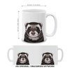MUGBREW Cute Animal Ferret Pet Ceramic Coffee Mug Tea Cup, 11 OZ