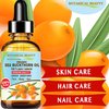 ORGANIC SEA BUCKTHORN OIL 100% Pure Natural Virgin Unrefined Cold Pressed Carrier Oil 0.5 Fl. Oz.- 15 ml for FACE SKIN HAIR NAILS Vitamin C by Botanical Beauty