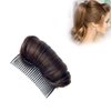 Invisible False Hair Bun Clip Base Bump Fluffy Insert Tool Increased Styling Hair Clip Accessories for Women Lady Girls (Dark Brown)