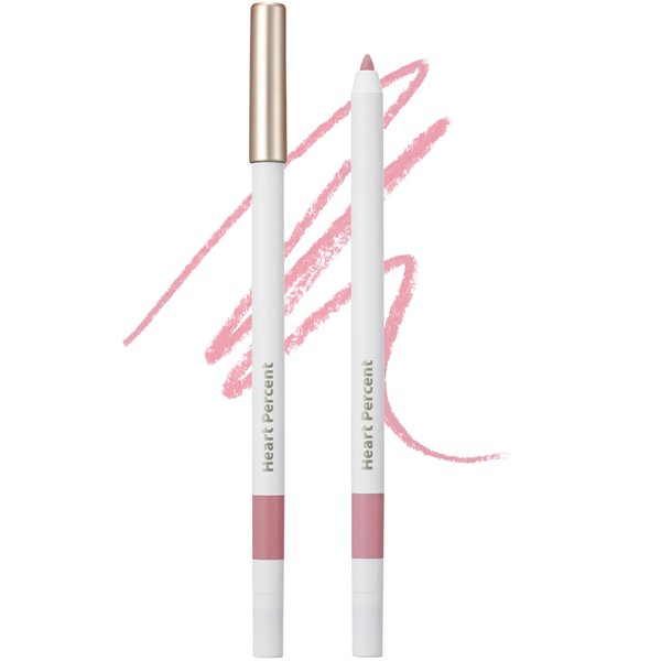 Heart Percent Dote On Mood Lip Pencil Slim, Defines and Fills Creamy Lip Liner Retractable Lipstick Pencil with Built-In Sharpener, 14. Calm Pink