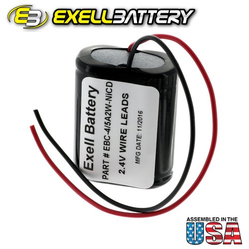 Exell 2.4V 1200mah NiCd Custom Battery Pack w/Wire Leads
