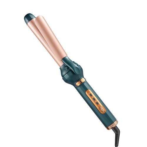 Curling Iron 1.18 Inch, Curling Wand for Long Hair and Short Hair, 3 Temperature Settings Ceramic Long Barrel Hair Curling Iron (Green)