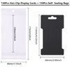 CEE 150 Pcs Hair Clip Display Cards with Self-Seal Bags, Paper Cardboard Holders for Hair Bows, Barrettes, and Accessories Organizing