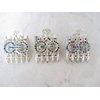 Generic Silver metal circles and flowers crystal alligator hair claw clip clamp (Primary color: AB crysyal)