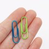 Cute Magnetic Paper Clip Holder for Desk, Small Clip Dispenser, 100Pcs 28mm(1.1") Paper Clips Medium Size for Home Office Desk Accessories(Rainbow)