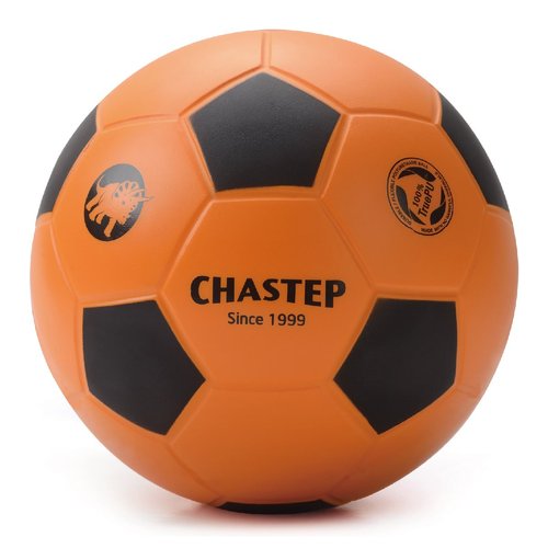 Chastep Sports Foam Soccer Ball for Kids or Beginner, 8“ Sponge Soccer Ball, Safe & Soft Kick Play (Orange/Black)