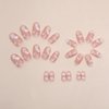 Almond Press on Nails Medium Fake Nails White Clouds Acrylic False Nails Press Ons WIth Stars Moon Designs Full Cover Glue on Nails Stick on Nails for Women Girls Manicure Art 24 Pcs