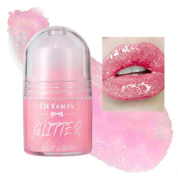 Roll-on Body Glitter Gel, Mardi Gras Mermaid Sequins Holographic Face Glitter Paint， Hair Glitter Gel Festival Accessories,Rave Party &Halloween Body Glitter Makeup for Women (#05)