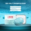 Bee & Flower Shampoo Bar Sea Salt Shampoo Bar Cool & Refreshing Hair Shampoo All Natural Travel Shampoo Bars for All Hair Types - 2.1 oz (Comes with Mesh Bag and Tin Box)