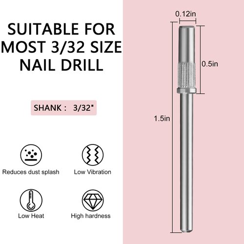 C12rtive 100 Pcs 3mm Professional Small Sanding Bands & 2Pcs Small Mandrel Bit Set for Nail Drill,240# Upgrade Design 3mm Nail File for Manicures and Pedicure with Stainless Steel Shaft