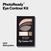 Revlon PhotoReady Eye Contour Kit, Eyeshadow Palette with 5 Wet/Dry Shades & Double-Ended Brush Applicator, Metropolitan (501), 0.1 oz