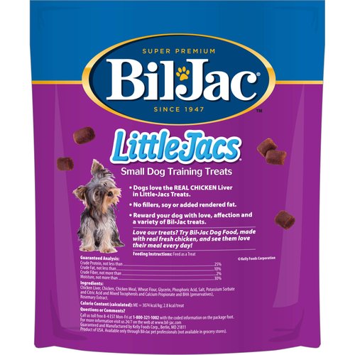 Bil-Jac Little Jacs Small Dog Training Treats - Soft Chicken Liver Dog Treats for Puppy Rewards - Real Chicken, No Fillers, 10oz Resealable Double Zipper Pouch