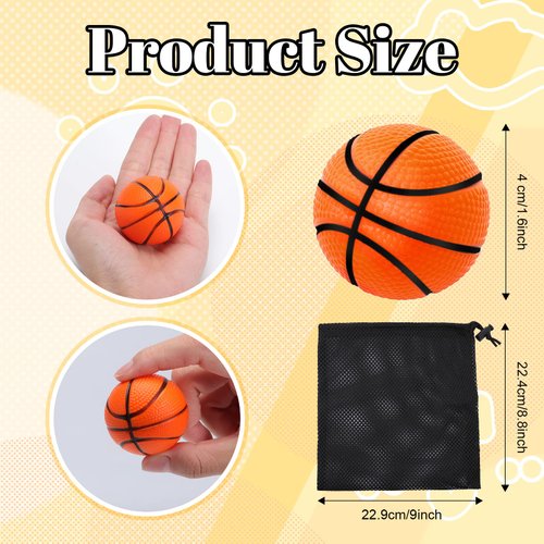 Mini Basketball Stress Balls,30 Pack Mini Foam Sports Balls,1.6 Inch Mini Basketballs for Kids,Stress Relief Squeeze Balls Bulk for School Carnival Reward Theme Party Favor Toys Game Decorations